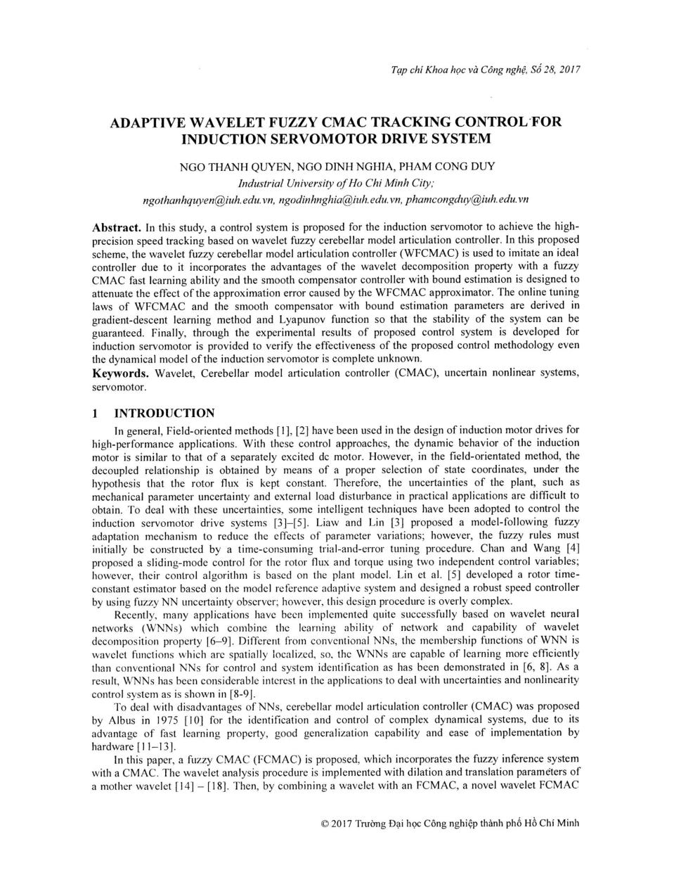 Adaptive wavelet fuzzy CMAC tracking control for induction servomotor drive system