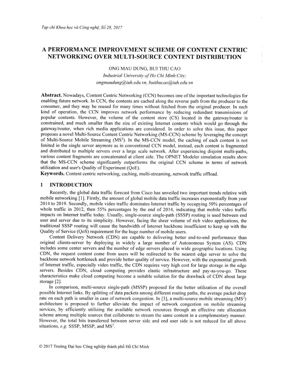 A performance improvement scheme of content centric networking over multi-source content distribution