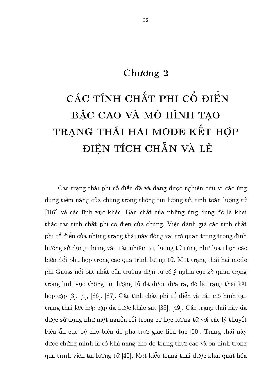 Khảo sát các tính chất phi cổ điển và vận dụng các trạng thái phi cổ điển vào thông tin lượng tử: Luận án Tiến sĩ - Chuyên ngành: Vật lý lý thuyết và Vật lý toán