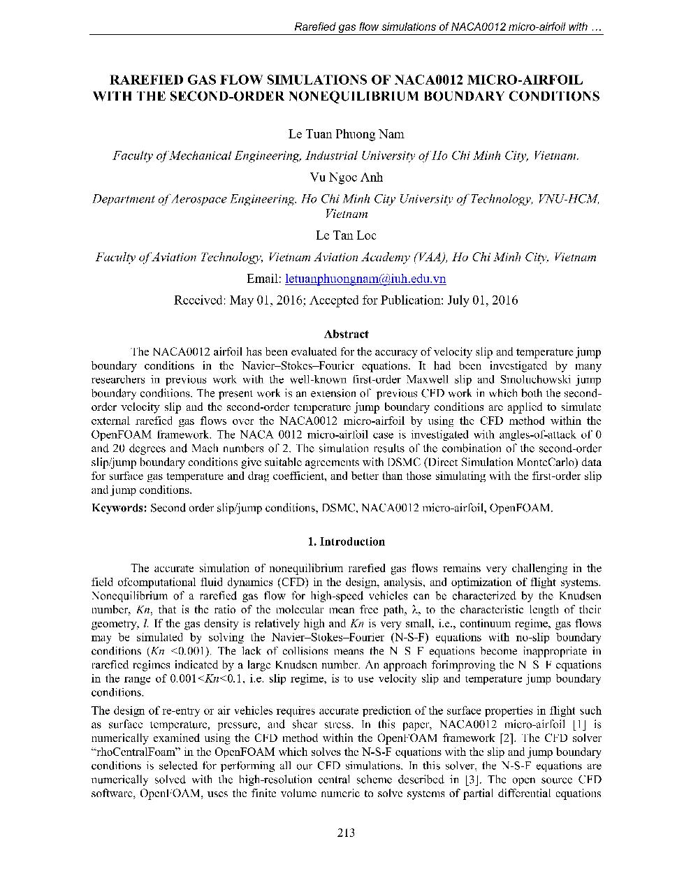 Rarefied gas flow simulations of naca0012 micro-airfoil with the second-order nonequilibrium boundary conditions