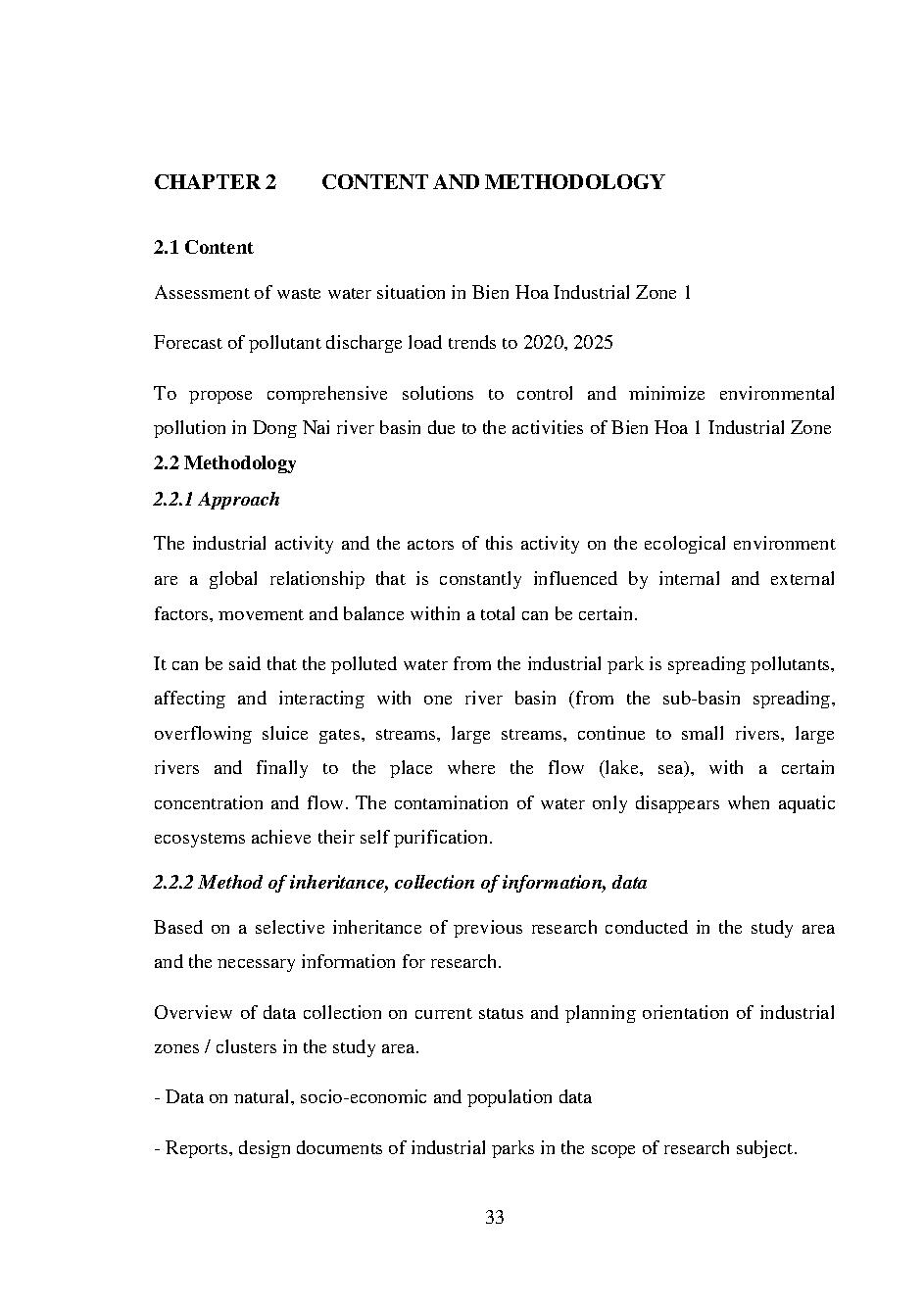 Examination of the effects of wastewater treatment methods on effluent parameters in Bien Hoa I industrial zone