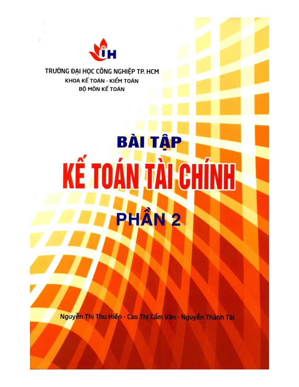 Bài tập kế toán tài chính.Phần 2