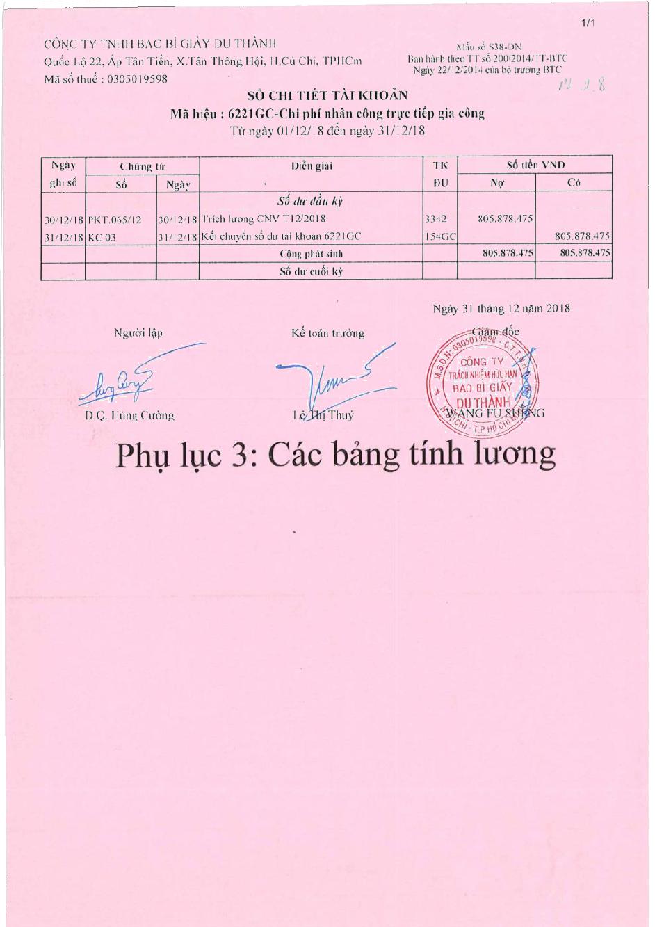 Hoàn thiện kế toán tiền lương và các khoản trích theo lương tại Công ty TNHH bao bì giấy Dụ Thành :Khóa luận tốt nghiệp Khoa Kế toán - Kiểm toán