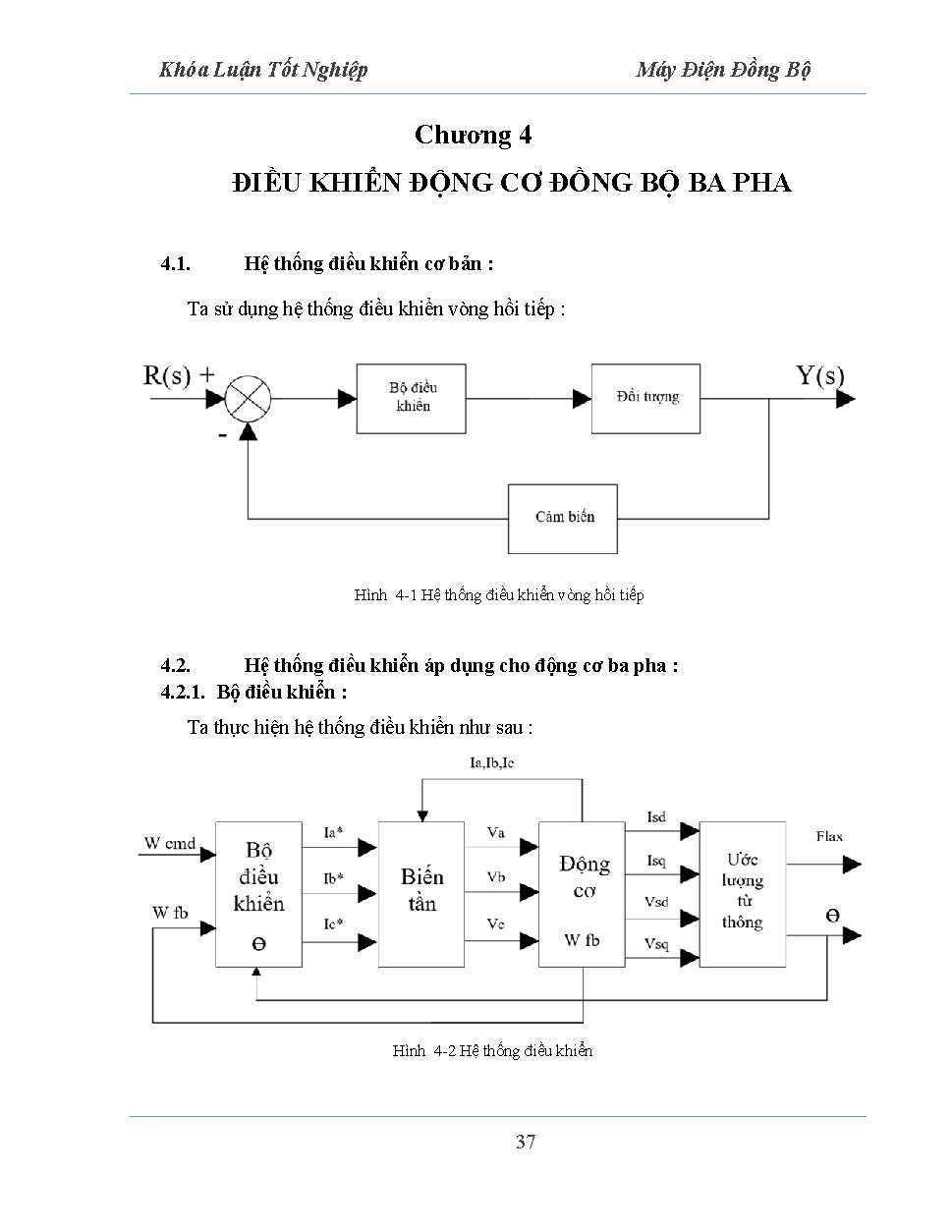 Xây dựng và điều khiển tốc độ động cơ xoay chiều ba pha đồng bộ: Khóa luận tốt nghiệp khoa Công nghệ Điện