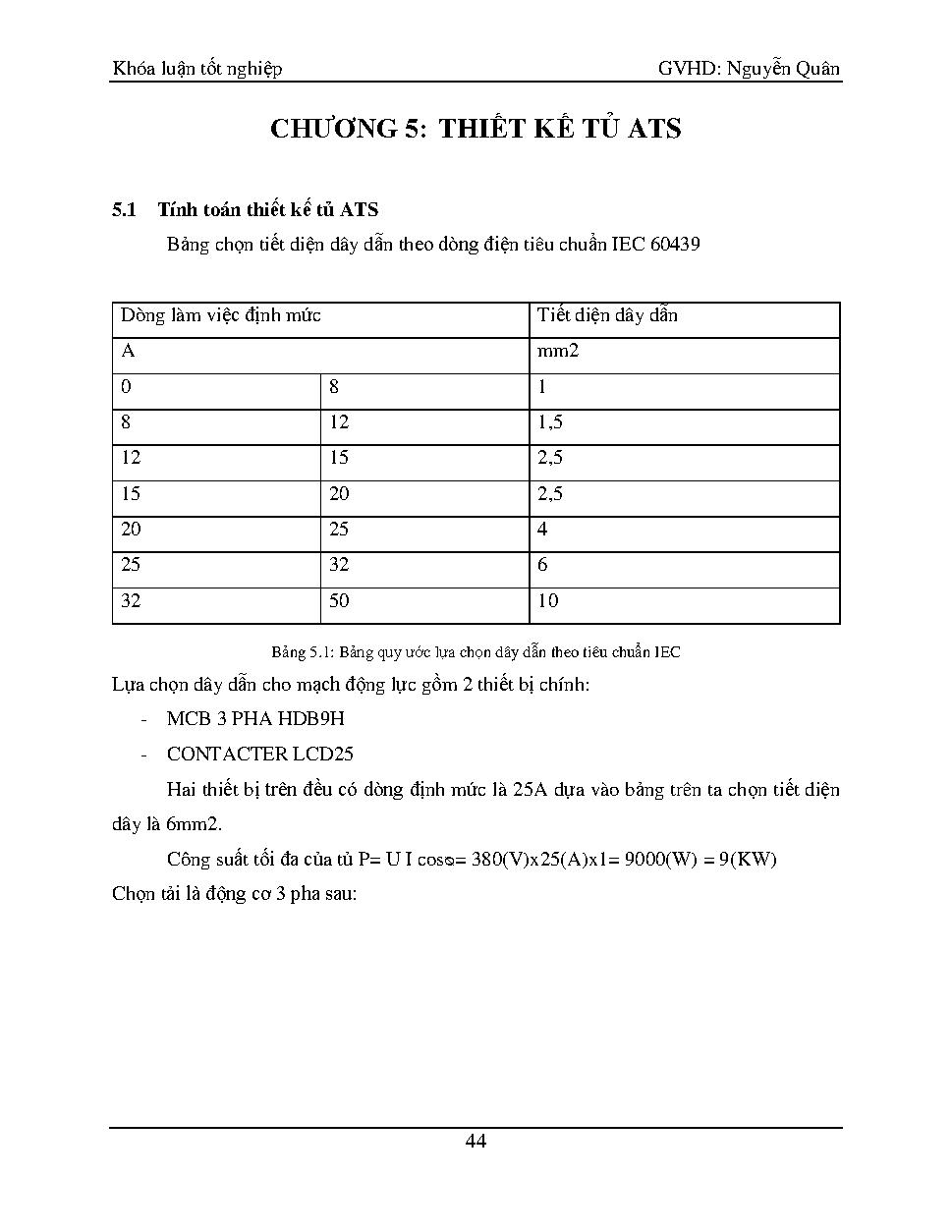 Thiết kế lắp ráp tủ ATS dùng PLC :Khóa luận tốt nghiệp Đại học khoa Công nghệ Điện