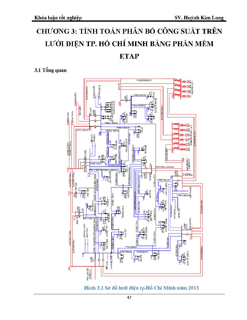 Phân bố công suất trên lưới điện Tp. Hồ Chí Minh sử dụng phần mềm Etap: Khóa luận tốt nghiệp Khoa Công nghệ Điện