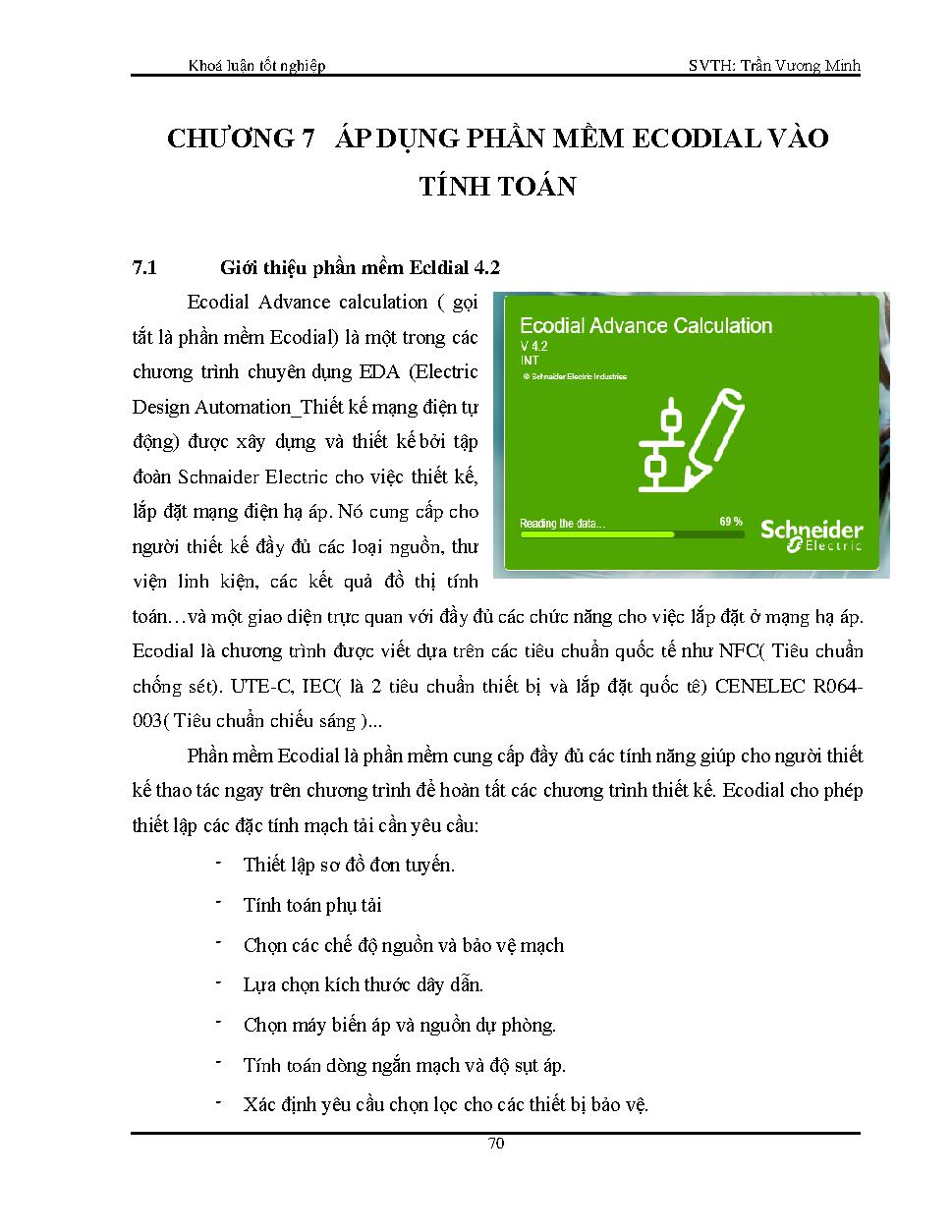 Thiết kế cung cấp điện cho phân xưởng theo tiêu chuẩn IEC sử dụng phần mềm Ecodial 4.2 :Khóa luận tốt nghiệp khoa Công nghệ Điện