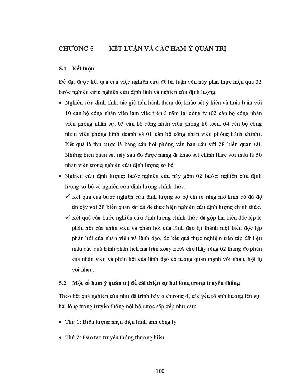 Các nhân tố ảnh hưởng đến kết quả xây dựng thương hiệu nội bộ - trường hợp tại C.P Việt Nam: Luận văn Thạc sĩ - Chuyên ngành: Quản trị Kinh doanh