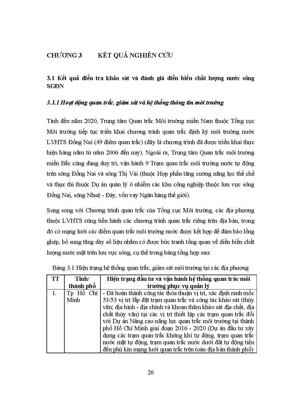 Đánh giá diễn biến chất lượng môi trường nước sông Sài Gòn - Đồng Nai đoạn chảy qua vùng kinh tế trọng điểm phía nam giai đoạn 2015 - 2020: Luận văn Thạc sĩ - Chuyên ngành: Quản lý Tài nguyên và Môi trường