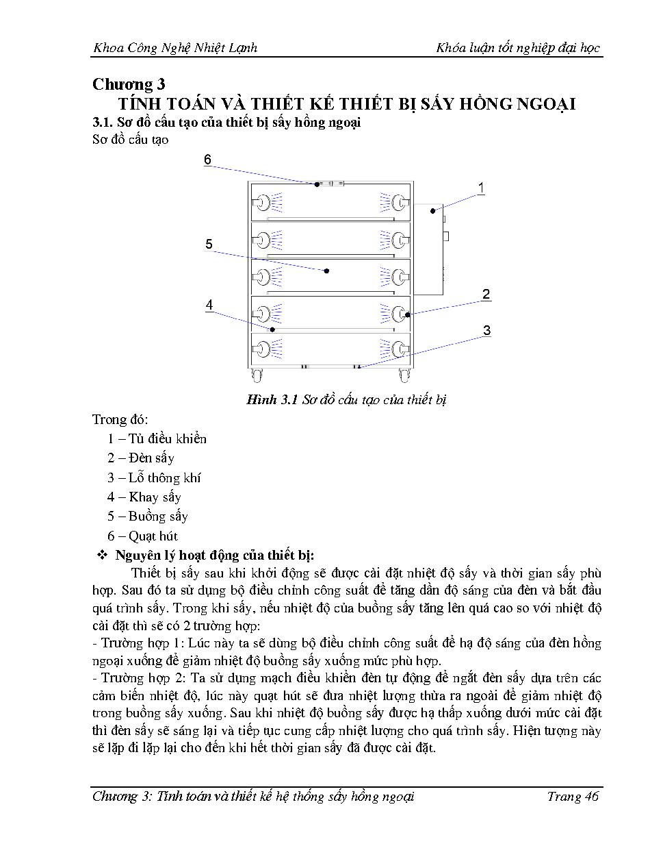 Tính toán, thiết kế thiết bị sấy hồng ngoại nguyên liệu dứa năng suất 10kg/mẻ :Đồ án tốt nghiệp Đại học Khoa Công nghệ Nhiệt lạnh