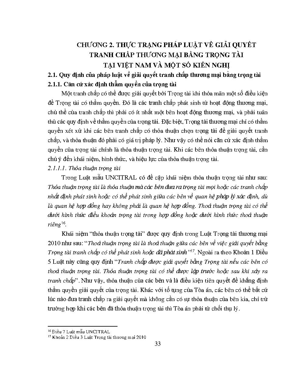 Giải quyết tranh chấp thương mại bằng trọng tài theo pháp luật Việt Nam: Đồ án tốt nghiệp đại học khoa Luật