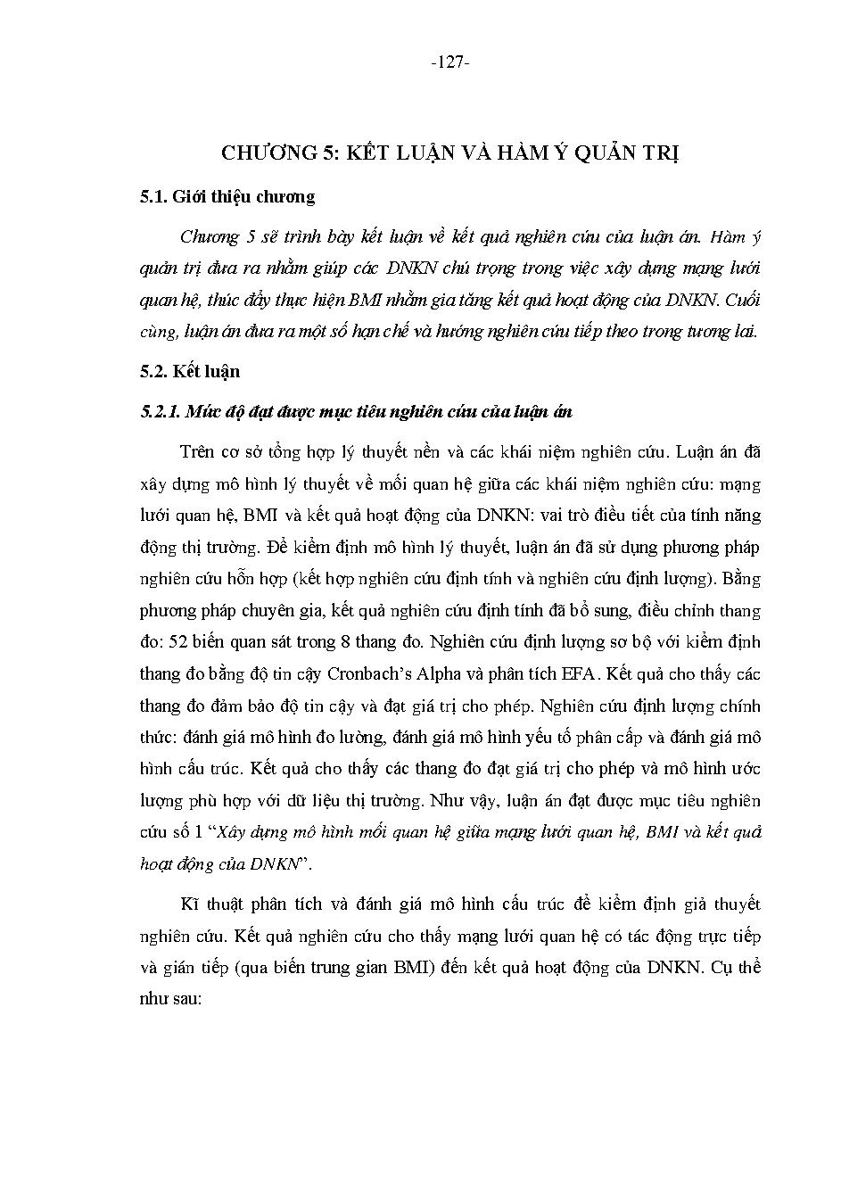 Mạng lưới quan hệ, đối mới mô hình kinh doanh và kết quả hoạt động của doanh nghiệp khởi nghiệp tại Việt Nam: Luận án Tiến sĩ Kinh tế - Chuyên ngành: Quản trị Kinh doanh