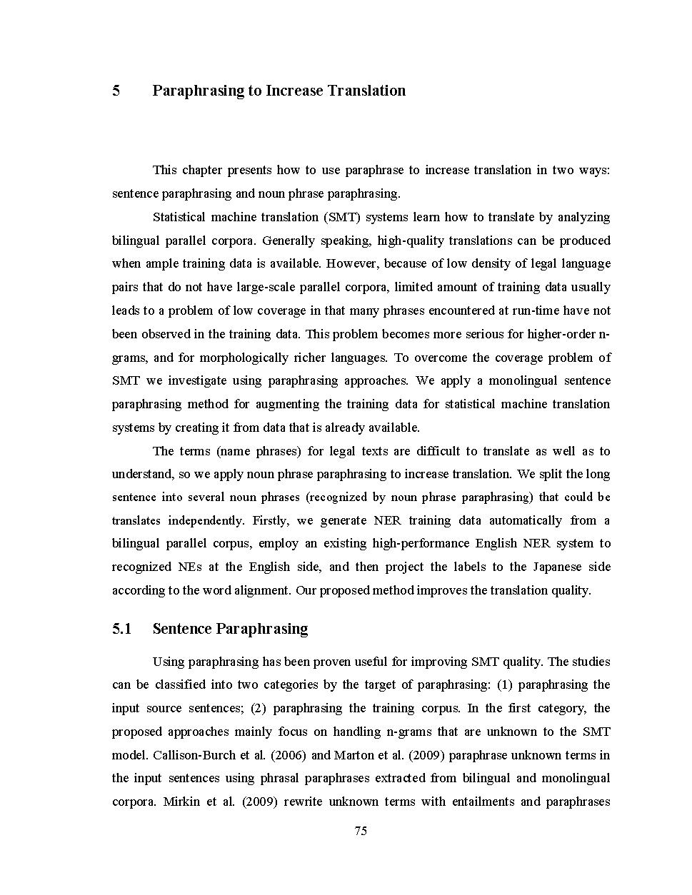 A Study on Statistical Machine Translation of Legal Sentences: Doctor of Philosophy - Major: Information Science#Nghiên cứu về dịch máy thống kê cho văn bản Luật