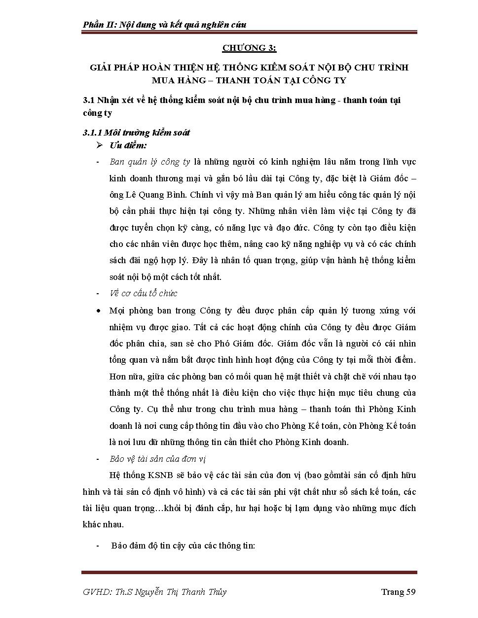 Hoàn thiện hệ thống kiểm soát nội bộ chu trình mua hàng - thanh toán tại Công ty Cổ phần xây dựng thép Hải Thanh:Khóa luận tốt nghiệp khoa Kế toán - Kiểm toán