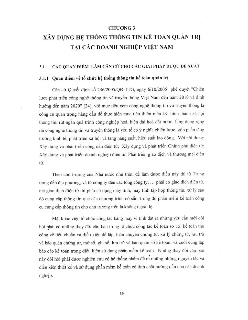 Xây dựng hệ thống thông tin kế toán quản trị cho các doanh nghiệp Việt Nam: Báo cáo tổng kết đề tài khoa học và công nghệ cấp Trường