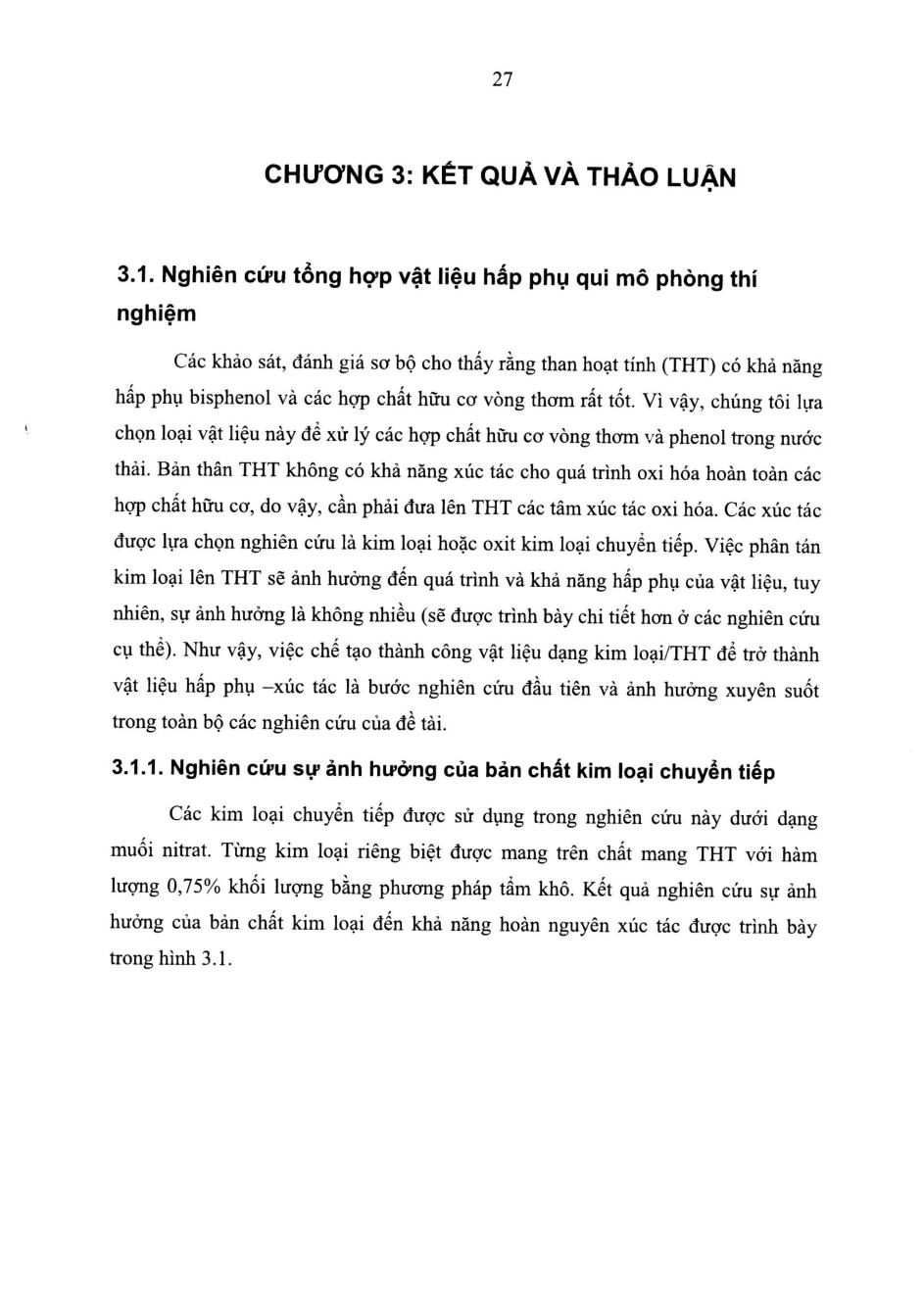 Nghiên cứu ứng dụng công nghệ hấp phụ than hoạt tính để xử lý nước thải chứa hợp chất gây rối loạn nội tiết (Endocrine disrupting compounds - EDCs): Báo cáo tổng kết đề tài khoa học và công nghệ cấp Trường