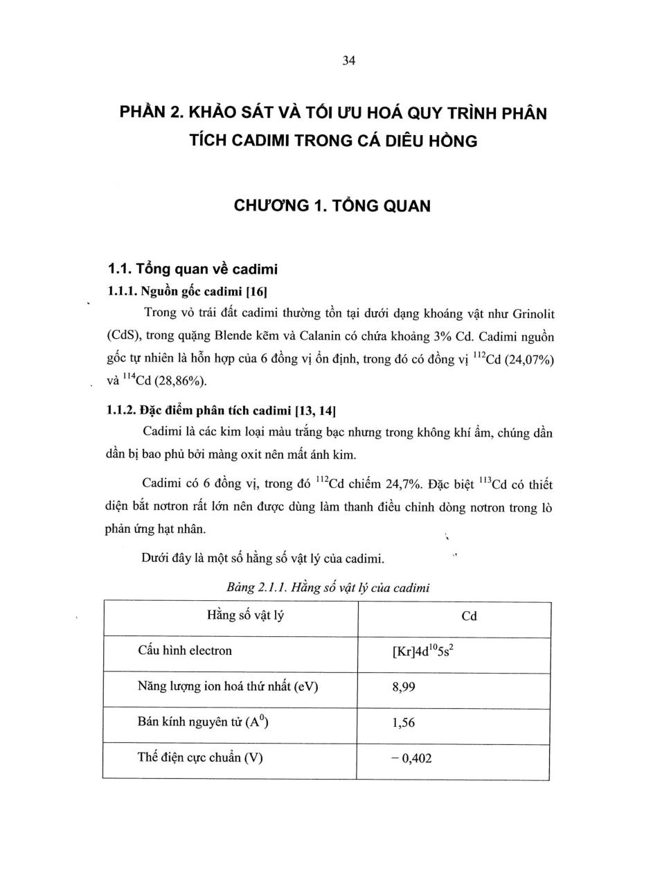 Khảo sát và tối ưu hóa quy trình phân tích cortisol và cadimi trong cá Diêu hồng: Báo cáo tổng kết đề tài khoa học và công nghệ cấp Trường