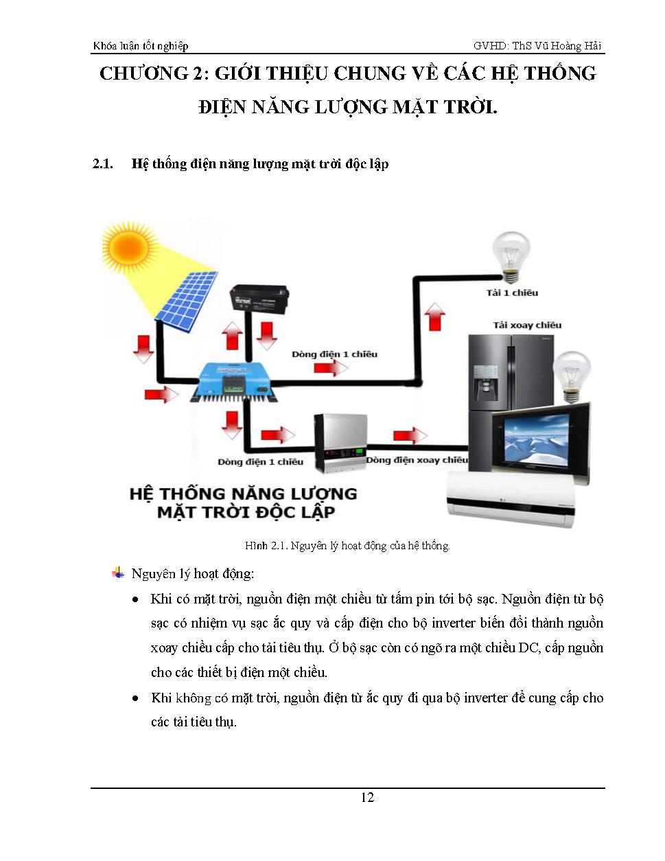 Thiết kế và thi công mô hình hệ thống điện năng lượng mặt trời hòa lưới có dự trữ :Khóa luận tốt nghiệp Đại học khoa Công nghệ Điện