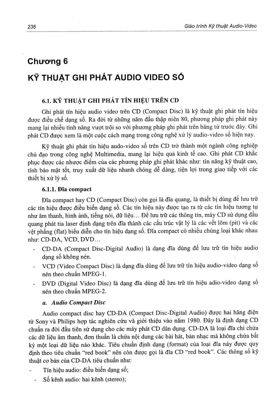 Giáo trình kỹ thuật Audio - Video :Dành cho sinh viên hệ Đại học