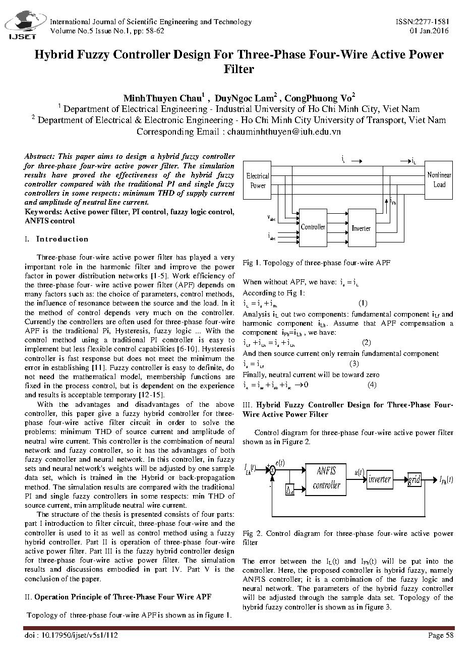 Hybrid fuzzy controller design for three-phase four-wire active power filter