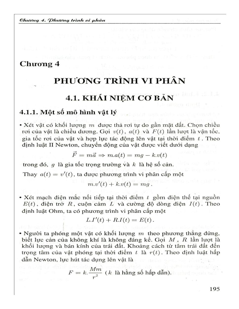 Giải tích hàm nhiều biến và phương trình vi phân